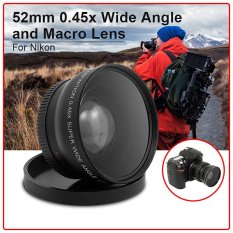 0.45x Macro Wide Angle Lens 52mm for Nikon D5100 D3200 D3100 D3000 D90 D80 - INTL