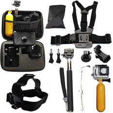 10 in 1 Gopro Accessories Set Case Stick Selfie Monopod Floating Chest Head Strap For Xiaomi SJCAM Sj4000 Go Pro Hero 4 (Intl)