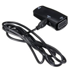 1080P 720P HDMI Female To VGA Converter Adapter con Audio Cavo For TV Monitor PC - Intl