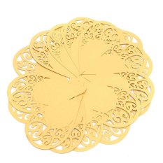 10pcs Love Heart Laser Cut Wedding Party Table Name Place Cards Favor Decor- Intl