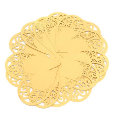 10pcs Love Heart Laser Cut Wedding Party Table Name Place Cards Favor Decor (Intl)
