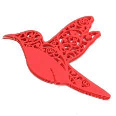 10Pcs Wedding Wine Glass Place Cards Party Ceremony Table Decoration Love Bird Red (Intl)