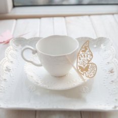 12pcs Butterfly Shaped Wedding Party Table Paper Name Place Cards Wine Glass Decorative Cards Light