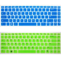 14 inch Keyboard Protective Film for Dell Suitable Models 14R 5437 n4050 n4110 m411r m421r 4516 Keyboard Sticker Case (Blue and Green) (Intl)