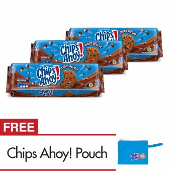 Chips Ahoy Chocolate Chip Biskuit, Rasa Chocolate, Isi 3 Pak, 84g Masing-