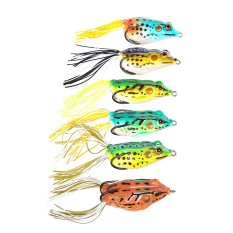 1Lot 6pcs/lot 5.5cm 12.5g Artificial Crank Frog Fishing Lure Plastic Hard Baits Crankbaits - Intl