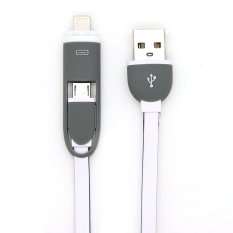 1m 3FT Noddle Cable 5Pin With 8Pin Lighting Adapter 2 In 1 Cord For iPhone 6 6Plus 5 5S Samsung S3 S4 HTC Micro USB V8 White