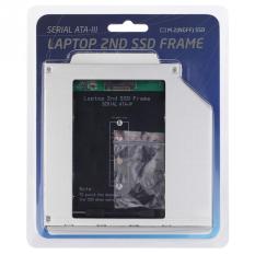 2nd Driver Caddy M.2 NGFF SSD to SATA for 12.7mm DVD-ROM Optical Bay for Laptop - Intl
