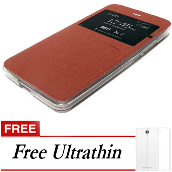 flip cover for xiaomi redmi note 3 coklat gratis flip cover for xiaomi redmi note 3 coklat gratis