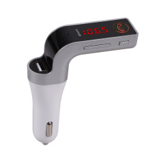 Auto Car USB Charger Wireless Bluetooth MP3 Player FM Transmitter (Silver)