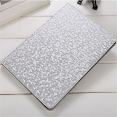 Diamond Pattern Flip Leather Case Cover Glitter Simple Smart Stand Leather Case For Apple iPad 2/3/4(Silver)