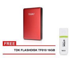 Hitachi Touro S 1TB Hardisk - Merah + Free Tdk Flashdisk Tf010 16gb