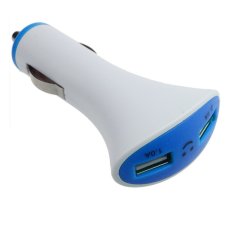 HKS Automotive Sector Car Charger Universal Dual USB Ports Color Smile Blue