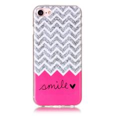 iPhone 7 Case TPU Soft Clear Cover for Apple iPhone 7 4.7 Inch Colorful Pattern Design Protective Back Case for iPhone7 (Waves smile) - intl