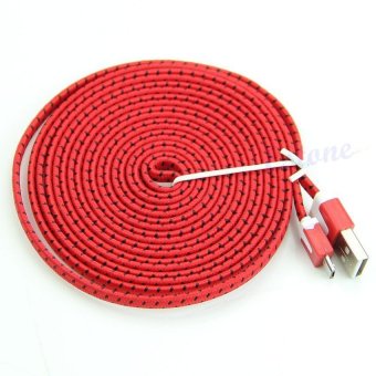 kabel data tali sepatu micro usb 3 meter merah lazada indonesia kabel data tali sepatu micro usb 3 meter merah lazada indonesia