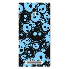 PC Plastic cartoon skull heads Case for OPPO FIND7 black and blue