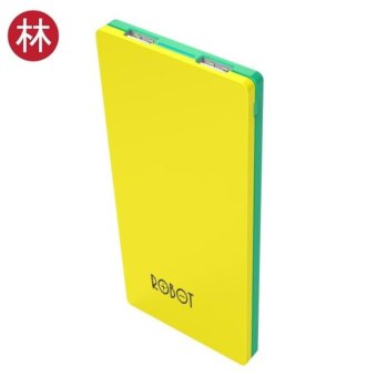robot rt9100 2 usb ports 9000mah power bank yellow green robot rt9100 2 usb ports 9000mah power bank yellow green