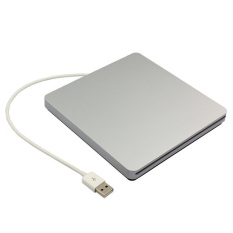 USB 2.0 IDE Laptop CD/DVD ROM Drive External Slim Slot-in Box Case (Silver)