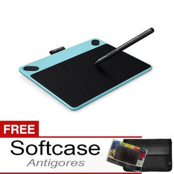 Wacom Intuos Comic CTH-490 Pen & Touch Small - Mint Blue + Gratis Softcase + Antigores