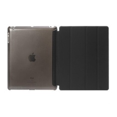 Welink Tablet Smart Cover + Slim Transparent Back Case for Apple iPad 2/3/4 (Black)