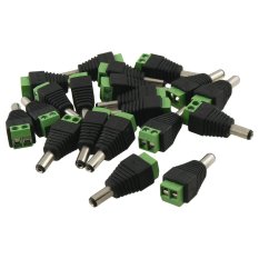 20 Pcs 2.1 x 5.5mm DC Power Male Connector Plug for CCTV Camera (Intl)