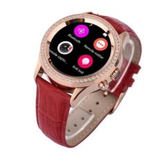 2016 D2 Bluetooth Women Diamond Smart Watch for iPhone Samsung Android ios Smartwatch Camera heart Rate monitor (Red) (Intl)