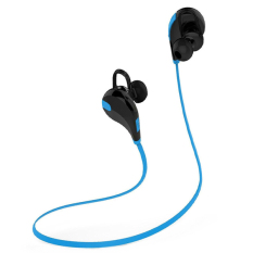 2016 High Quality Original new QCY QY7 Wireless Bluetooth 4.1 Stereo Earphone Fashion Sport Running Headphone Studio Music Headset with Microphone (Blue) - Intl - Intl