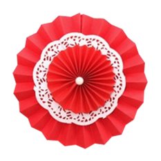 20CM/8 Inch Hanging Paper Fans for Party Wedding Decorations - INTL