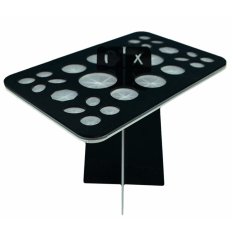 26 Holes Makeup Brushes Dryer Holder Cosmetic Organizer Stand Storage Tool Air Drying Brushes Tree Rack(Black & White) (Intl)
