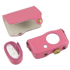 2pcs*PU Leather Camera Case Bag Cover for Casio Exilim ZR-50 ZR50 with Strap (Pink) (Intl)
