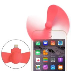 3.5 inch Fashion Portable 8 Pin USB Phone Mini Fan for iPhone 6 and 6 Plus / iPhone 5 and 5S / iPad Air 2 and Air(Red) - Intl