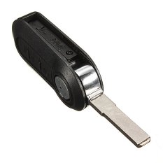 3 Button Remote Flip Key Shell Blade For Fiat 500 Panda Brava Stilo (Black) (Intl)