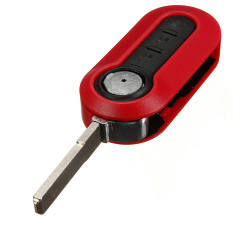 3 Button Remote Flip Key Shell Blade For Fiat 500 Panda Brava Stilo (Red) (Intl)