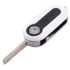 3 Buttons For Fiat 500 Panda Brava Stilo Punto Remote Folding Flip Key Fob Shell Case Cover Uncut Blade(White) - Intl