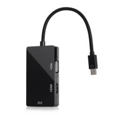 3 in 1 Mini DP DisplayPort to HDMI DVI VGA Display Port Cable Adapter for Apple MacBook Pro Air mini iMac Microsoft surface pro 3 2 1 (White) (Intl)
