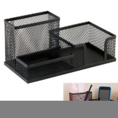 3 in 1 Multi function Metal Grid Pen Pencial Holder Container Desk Organizer (Intl)