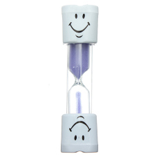 Children Kids Toothbrush Timer 3-Minute Smile Sandglass Tooth Brushing Hourglass Purple NEW - intl