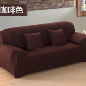 Double Seats Sofa Cover Pure Color Polyester Sofa Couch Anti-miteSoft Couch Slipcovers Color 1