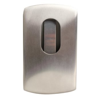 Smart Slide Out Stainless Steel Pocket Business Card Holder Case Silver  