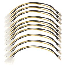 4-Pin IDE to 3-Pin CPU/Case Fan Power Connector Cable Adapter(10pcs) (Intl)
