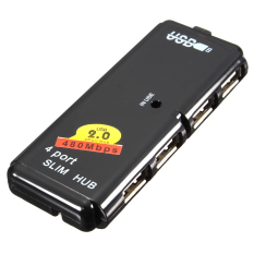 4 Port USB 2.0High Speed Hub Adapter Charging Data SyncFor PC Laptop Notebook - Intl