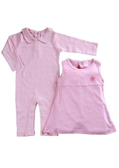 bearhug 2 pieces set bayi perempuan nb 12m polos pink bearhug 2 pieces set bayi perempuan nb 12m polos pink
