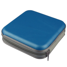 40 Disc CD DVD Storage Zipper Bag Case Hard Box Album Holder Portable Light Blue - Intl