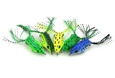 40pcs frog fishing lures 8g 5.5cm 1# fishing hook soft plastic rubber fishing baits wobble bass crank fishing tackles- Intl