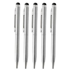 5Pcs Metal Stylus Touch Screen Pen for iPhone 4 4S iPad iPod Touch Samsung - Intl