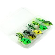 5Pcs Soft Plastic Fishing Lures Frog 5.5CM 8G With Box - INTL