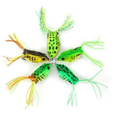 5pcs Topwater Frog Hollow Body Fishing Lure Crankbait Bass Hook Baits 5.5cm - INTL