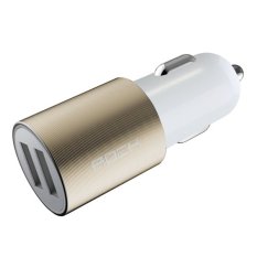 5V 2.1A Dual USB Port Raid Car Charger Auto Adapter for iPhone 6 Plus and 6s Plus / iPhone 5 and 5S / iPad mini, Samsung Galaxy S6, LG, HTC Blackberry(Gold) (Intl)
