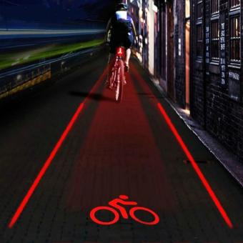 New Lampu Sepeda Laser Ekor Cahaya Led Lampu Belakang Sepeda Source 5 LED .
