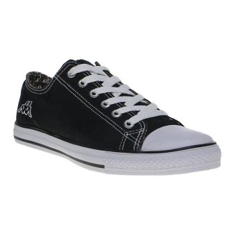Kappa How Low Ox Sepatu Sneakers - Hitam-Putih